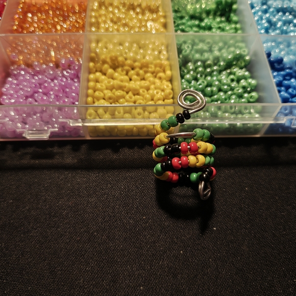 Dreadlock Jewelry Handmade Multicolor Beaded Hair Sticks Loc Charms Hair Coils - Picture 7 of 8